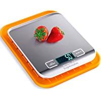 Supkitdin Básculas de Cocina Digitales- básculas de Cocina de Acero Inoxidable de Primera Calidad- Pantalla LCD- Viene…
